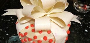 cake bow white