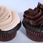 Chocolate Cupcakes with Chocolate & Caramel Frostings