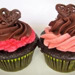 Chocolate Cupcakes with Raspberry & Strawberry Frostings