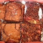 Gift Box with Caramel Brownies and Cranberry Bars